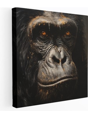 Popcas  Goril Duvar Sanatı - Goril Gözler Kanvas Tablo Duvar Sanatı Duvar Dekorasyonu