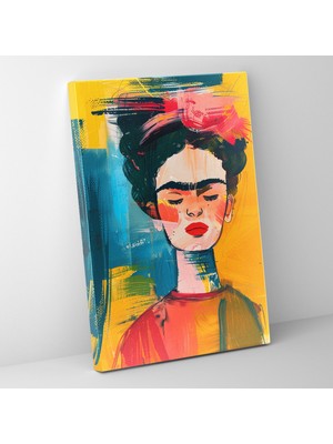 Popcas  Frida Kahlo Tarzı Duvar Sanatı - Ev Dekorasyonu Için Kanvas Tablo Duvar Sanatı