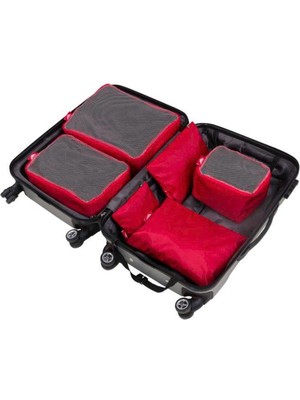 Life Bag Bavul Içi Organizer 6 Parça Kırmızı