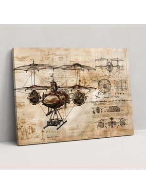 Popcas  Leonardo Da Vinci Kanvas Tablo - Duvar Sanatı Leonardo Da Vinci
