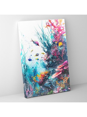 Popcas  Ashvin Harrison Deniz Canlıları Kanvas Tablo Su Altı Dünyası