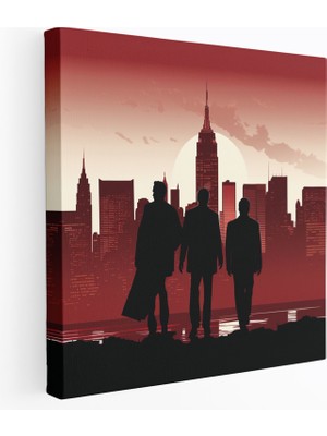 Popcas  Goodfellas Kanvas Tablo Sanatı - Temiz Çizgiler Ev Dekorasyonu Minimalist Illüstrasyon