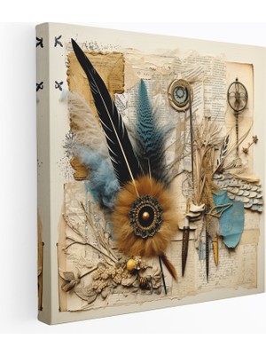 Popcas  Taşakan Tuval Tablo - Masalsı Karışık Medya Duvar Sanatı - Taşakan Ev Dekorasyonu Tuval Duvar Sanatı Duvar Dekorasyonu