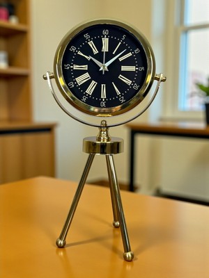 Lowell Home Imperial Gold Üç Ayaklı Metal Masa Saati LWLHM-RSYT367