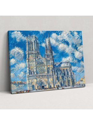 Popcas  Rouen Katedrali Claude Monet Dekoratif Tablo / Duvar Sanatı / Kanvas Duvar Tablosu