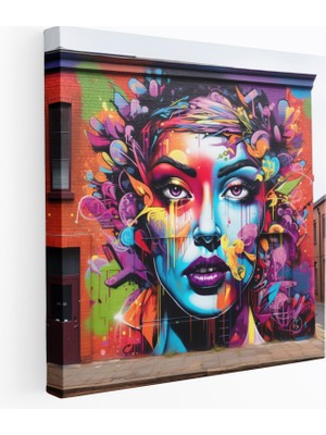 Popcas  Renkli Şehir Ifadeleri Kanvas Tablo