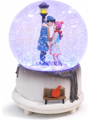 Zeflazerhediyelik Kişiye Özel Romantik Çift Kar Küresi – Aşk Temalı Dekoratif Hediyelik (Büyük Boy)