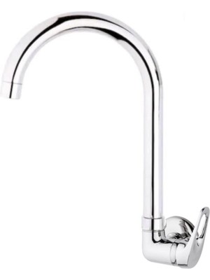 Fulcie Armatür Baston Borulu Duvardan Tek Su Çıkışlı Aç Kapa Banyo ve Mutfak Bataryası