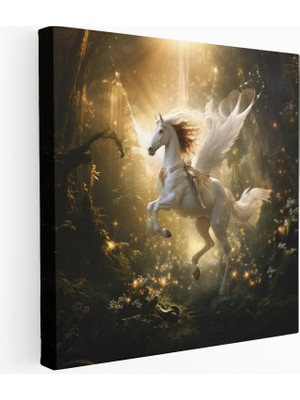Popcas  Büyülü Unicorn Melek Kanvas Tablo