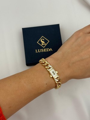 Luseda VIP Zirkon Taş Detaylı Gurmet 19 CM Bileklik
