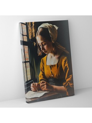 Popcas  Johannes Vermeer Kanvas Tablo - Johannes Vermeer Kanvas Ev Dekorasyonu