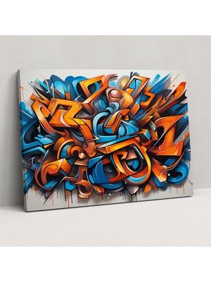 Popcas  Grafiti Tipografisi Kanvas Tablo - Grafiti Kanvas Tablo Duvar Sanatı