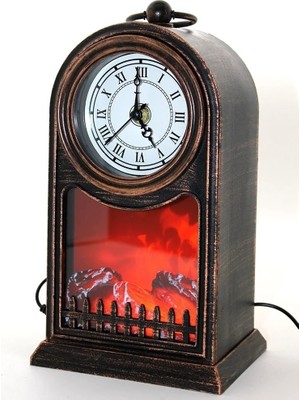 Lowell Home LED Işıklı Saatli Şömine AALK2509 LWLHM-RSYT367