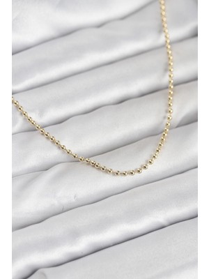 Lowell Home Ieg cm 14K Gold Renk Top Zincirli Model 60 cm Kadın Kolye LWLBJ-RSIEG2346