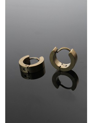 Lowell Home Ieg 316L Çelik Gold Renk Halka Model Çift Küpe LWLBJ-RSIEG2346