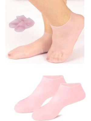 Lowell Home Ieg 1 Çift Silikon Jel Topuk Nemlendirici Çorap Ayak Bakımı Çatlama Koruyucu Krem Çorabı Lwlr