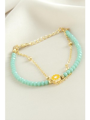 Lowell Home Ieg Papatya Zincir Kristal Bileklik LWLBJT-RSIEG327