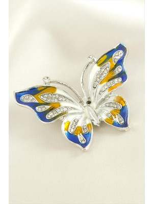 Lowell Home Ieg Kelebek Mineli Taşlı Broş LWLBJT-RSIEG327
