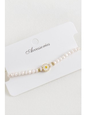 Lowell Home Ieg Papatya Kristal Makrome Ip Bileklik LWLBJT-RSIEG327