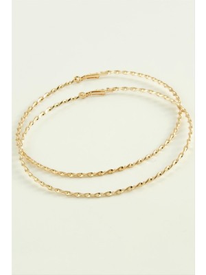 Lowell Home Ieg Burgulu Metal Halka Küpe 8-9-10 cm LWLBJT-RSIEG327