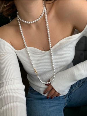 Ravinity Birçok Modelde Kullanılabilen Uzun Inci Kolye