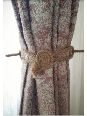 Lowell Home Ieg Fon Perde Aksesuarı Braçol Tül Perde Tutacağı Perde Süsü Spiral Jüt Halat Estetiği Lwlr