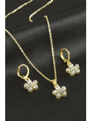 Lowell Home Ieg Çiçek Taşlı Set Kolye LWLBJT-RSIEG327