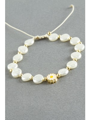 Lowell Home Ieg Papatya Yuvarlak Inci Bileklik LWLBJT-RSIEG327