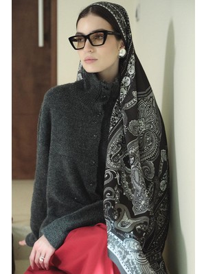 Jolamier Siyah Valeris Yün Ipek Şal