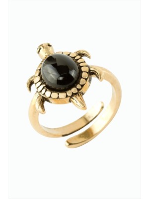 Lowell Home Ieg Kaplumbağa Doğaltaşlı Otantik Yüzük LWLBJT-RSIEG327