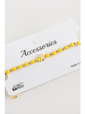 Lowell Home Ieg Yıldız Kristal Makrome Ip Bileklik LWLBJT-RSIEG327