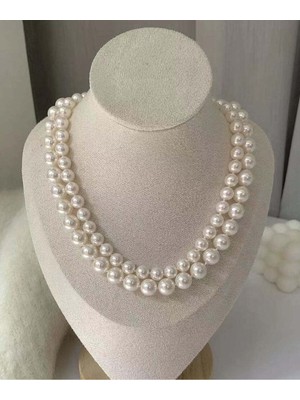 Ravinity 2 Sıra Krem Incili Kolye