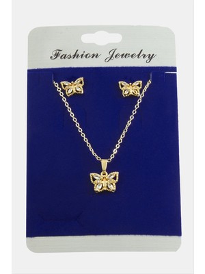 Lowell Home Ieg Kelebek Zirkon Taşlı Set Kolye LWLBJT-RSIEG327