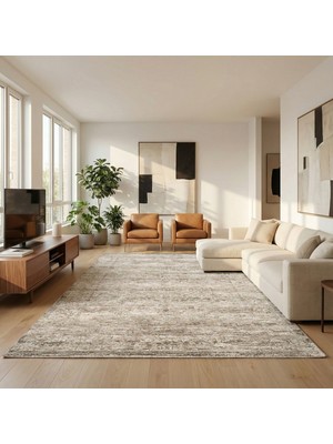 Halızan Halı , Salon/Oturma odanız için bej krem vizon renklerinde ipeksi dokunuş ve konforlu halı