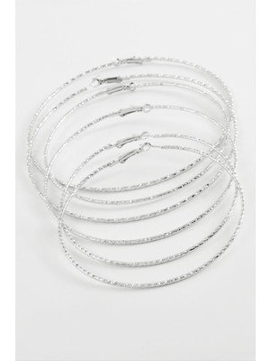 Lowell Home Ieg Çizgili Metal Halka Küpe 6 Adet LWLBJT-RSIEG327