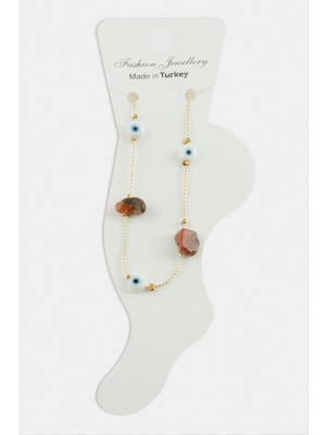 Lowell Home Ieg Nazar Kırık Doğaltaşlı Boncuk Halhal LWLBJT-RSIEG327