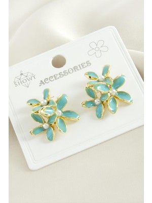 Lowell Home Ieg Çiçek Mineli Küpe LWLBJT-RSIEG327