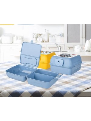 Lowell Home Ieg Luna 3 Bölmeli Çatal Bıçaklı Beslenme Kabı - Diyet Kabı - Çatal Kaşıklı LWLRSY-435RSI