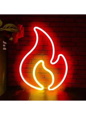 Lowell Home Duvara Asmalı Neon Alev Işık