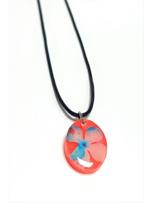 Lowell Home Ieg Kartopu Çiçeği Oval Epoksi Kolye LWLBJT-RSIEG327