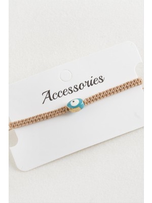 Lowell Home Ieg Oval Nazar Makrome Örgülü Bileklik LWLBJT-RSIEG327