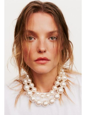 Ravinity Iri Inci Boncuklu 2 Kolye, Büyük Incili Kolye