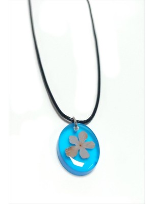 Lowell Home Ieg Kartopu Çiçeği Oval Epoksi Kolye LWLBJT-RSIEG327