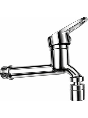 360 Derece Hareketli Başlıklı Krom Uzun Lavabo Wc Musluğu - Uzun Musluk