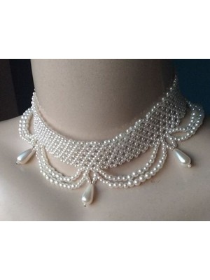 Ravinity El Emeği Özel Tasarım Choker Inci Kolye