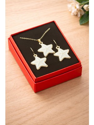 Lowell Home Ieg Deniz Yıldızı Mineli Kutulu Kolye Set LWLBJT-RSIEG327