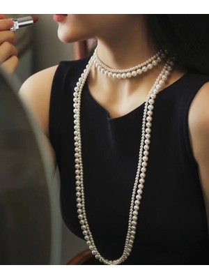 Ravinity Krem Incili Kolye, Ikili Inci Kolye