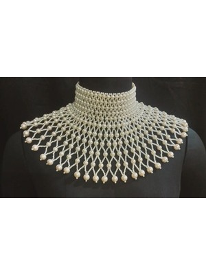 Ravinity El Emeği Incili Gerdanlık Inci Omuz Kolyesi Inci Kolye