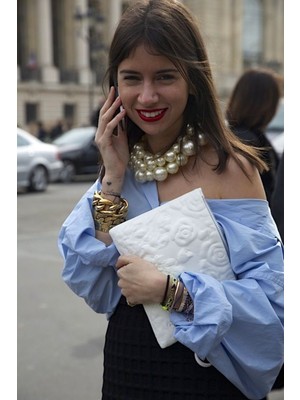 Ravinity 3 Sıra Büyük Inci Kolye, Iri Inci Boncuklu 3 Parça Kolye