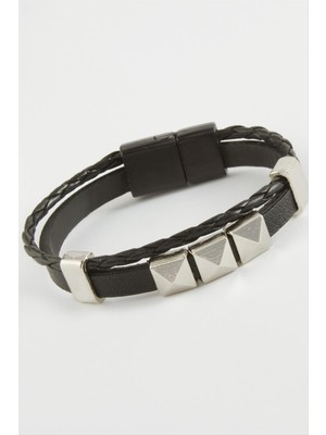 Lowell Home Ieg Prizma Kaliteli Mıknatıslı Suni Deri Bileklik LWLBJT-RSIEG327